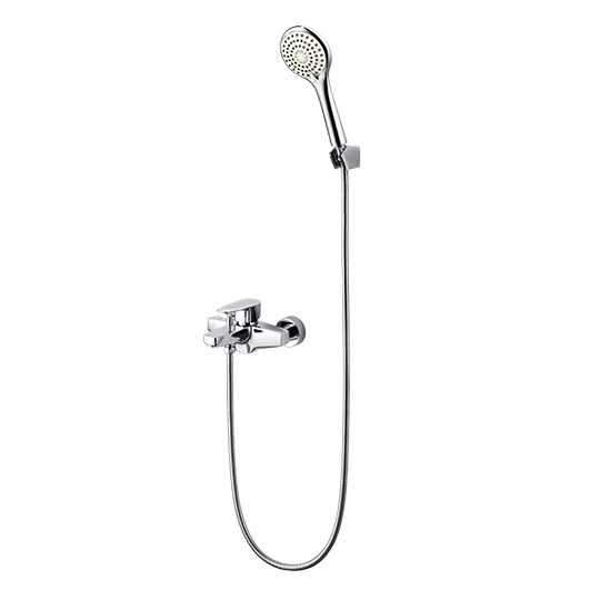Misturador para banheira / chuveiro com chuveiro de mão e suporte de parede e mangueira 150cm
